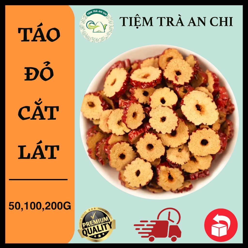 100g Táo đỏ Cắt lát Thái lát sấy khô giòn rụm, ngọt ngon làm trà giúp bổ máu, đẹp da