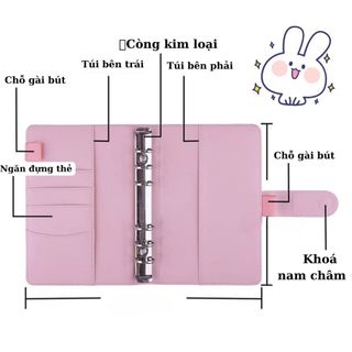 Sổ Tiết Kiệm Đựng Tiền Chi Tiêu Kèm Túi Zip Và Nhãn Dán A6 Timo VPBL24