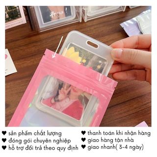 Túi Zip Hologram Nhỏ Mini Trong Suốt Đồ Gói Card Đựng Phụ Kiện Xinh Quà Tặng Timo GQ08