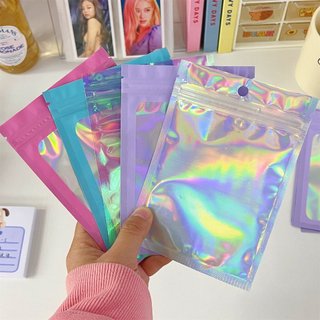Túi Zip Hologram Nhỏ Mini Trong Suốt Đồ Gói Card Đựng Phụ Kiện Xinh Quà Tặng Timo GQ08