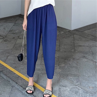 Quần Baggy Ống Rộng Bigsize Dài 9 Tấc Cạp Chun Co Giãn Có Túi Hai Bên Vải Thun Gân Mềm Q18