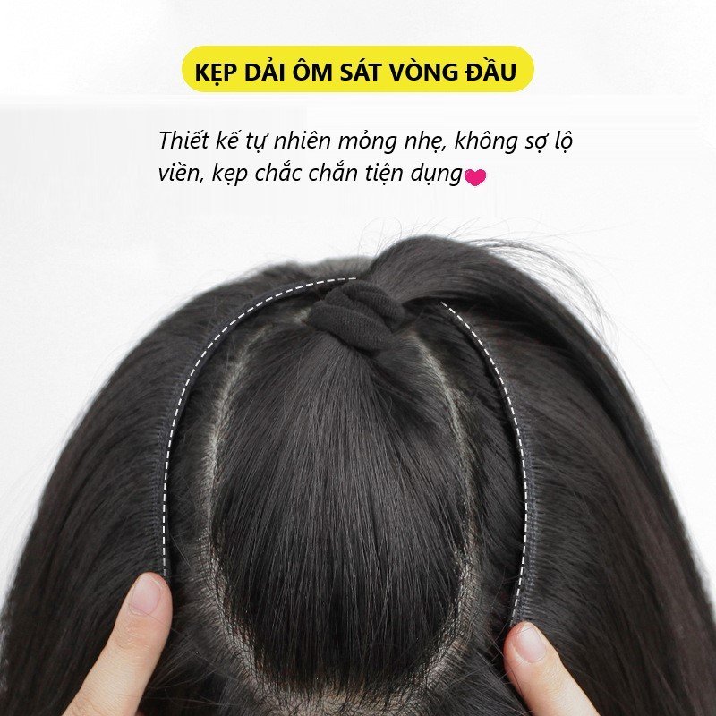Tóc Giả Kẹp, Tóc giả xoăn sóng lơi nhẹ,độ dài 45 và 55cm