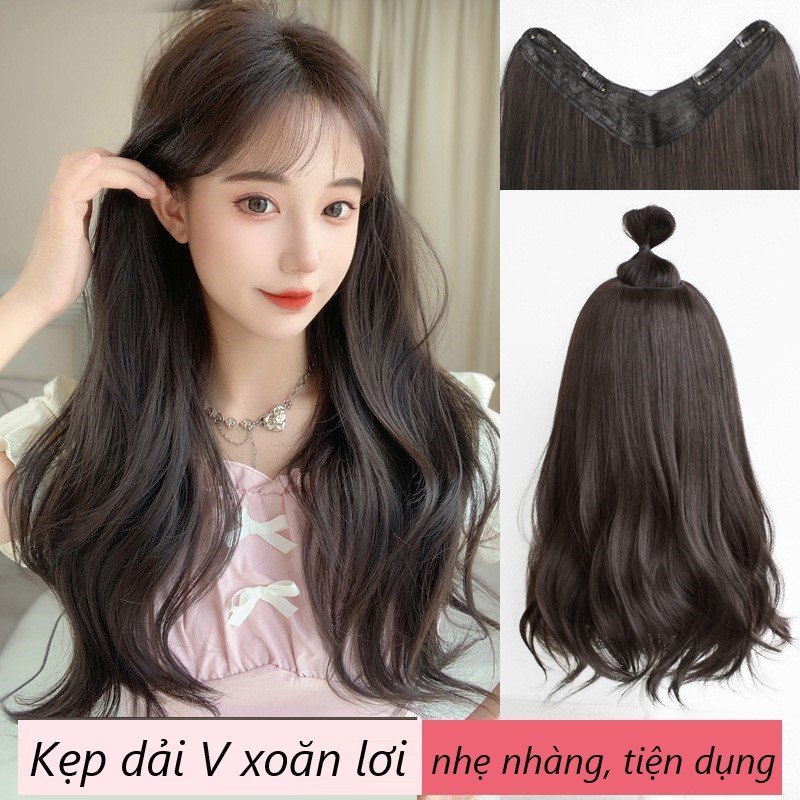 Tóc Giả Kẹp, Tóc giả xoăn sóng lơi nhẹ,độ dài 45 và 55cm