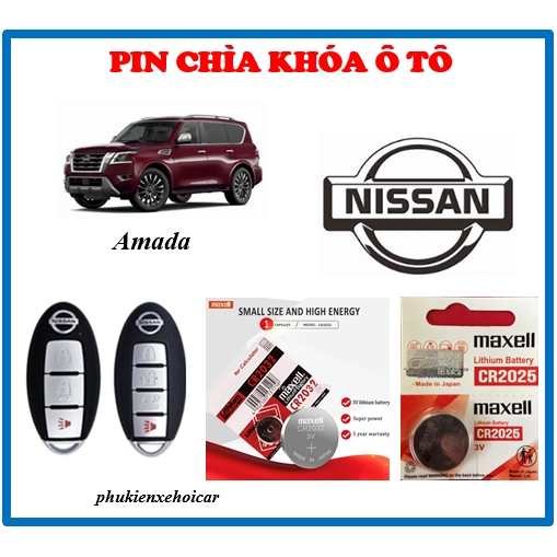 Pin Khóa Xe Nissan Amada Hàng Chính Hãng Sản Xuất Tại Japan 3v Maxcell 