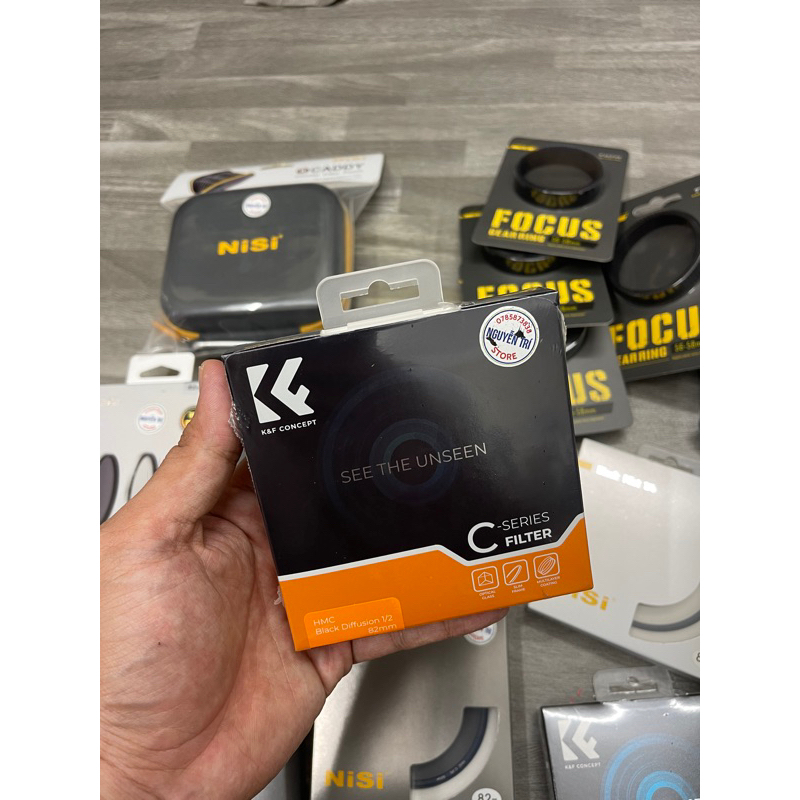 Kính lọc Filter K&F Concept Black Diffusion Mist 1/2, 1/4, 1/8 (82mm ...