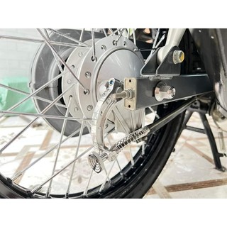 [Tặng lò xo] PÁT CÀNG THẮNG CONG, THẲNG TAKEGAWA - INOX 304 NGUYÊN KHỐI CNC CHO XE MÁY (trước+sau)
