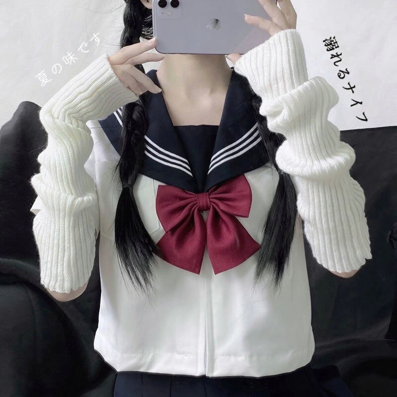 Găng Tay Len Dệt Kim Giữ Ấm Phong Cách Y2K Xinh Xắn, Bao Tay Hở Ngón Unisex Basic Năng Động by.Lisa