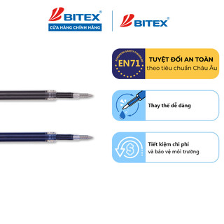 Ruột bút gel Bitex G07 mực đen, xanh, đỏ 0.5 mm (2 cái/túi)