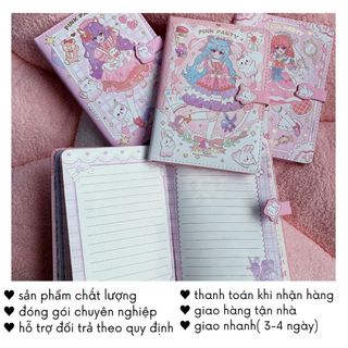 Sổ Xinh A5 Ghi Chép Viết Tay Nhật Ký Hoạ Tiết Cute Bìa Mềm Timo VPS35