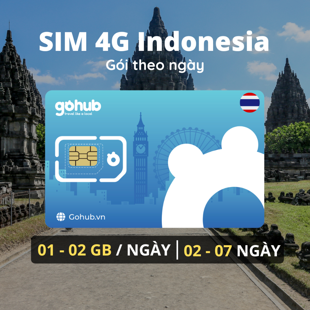 [GOHUB] SIM 4G du lịch Indonesia - Gói theo ngày (02 - 07 ngày) - Tặng ...