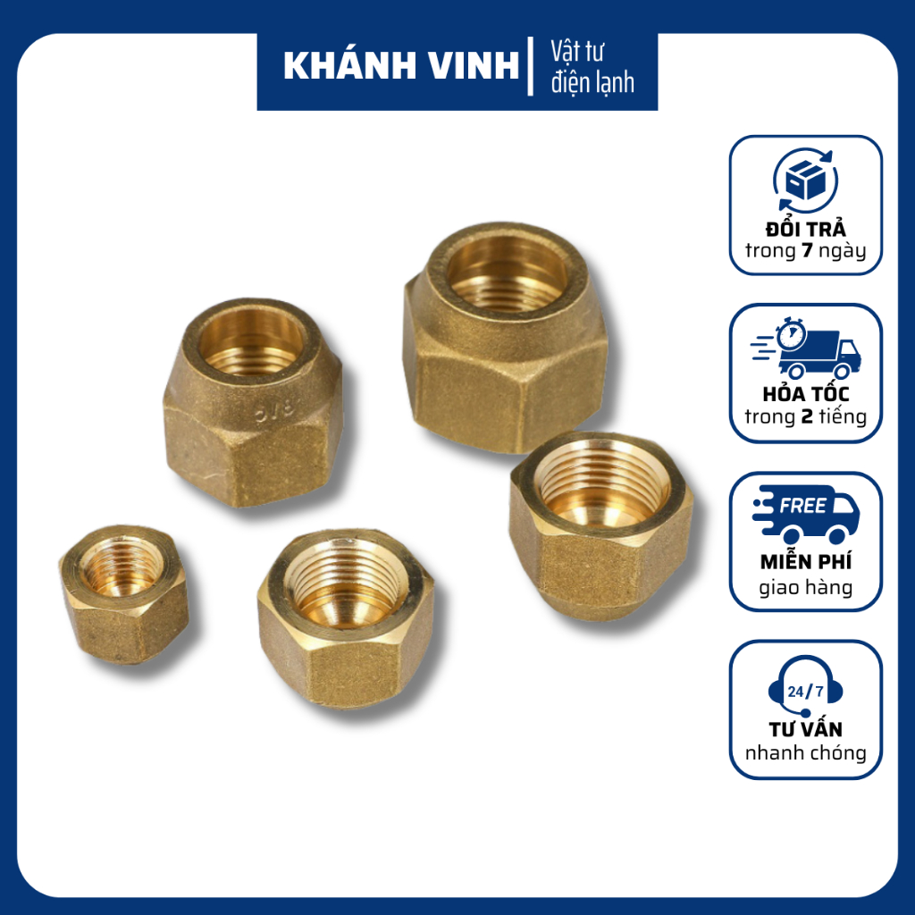 Rắc co, tán ống đồng các phi 6, 10, 12, 16 đủ cỡ hàng đúc dầy - tán ống ...