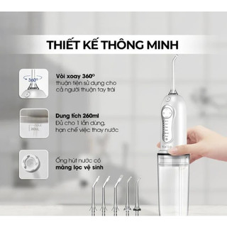 Máy tăm nước cầm tay 6 chế độ Halio Professional Cordless Oral Irrigator - Bảo hành 24 tháng