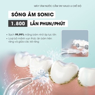 Máy tăm nước cầm tay 6 chế độ Halio Professional Cordless Oral Irrigator - Bảo hành 24 tháng