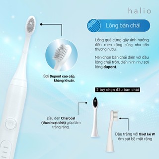 Bàn chải điện Halio Sonic SmartClean Electric Toothbrush - Bảo hành chính hãng 24 tháng