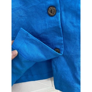 [JUNE LINEN] A21. Áo danton nữ tay ngắn Linen tưng premium.