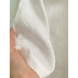 [JUNE LINEN] A21. Áo danton nữ tay ngắn Linen tưng premium.