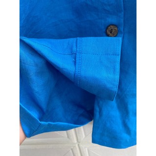[JUNE LINEN] A21. Áo danton nữ tay ngắn Linen tưng premium.