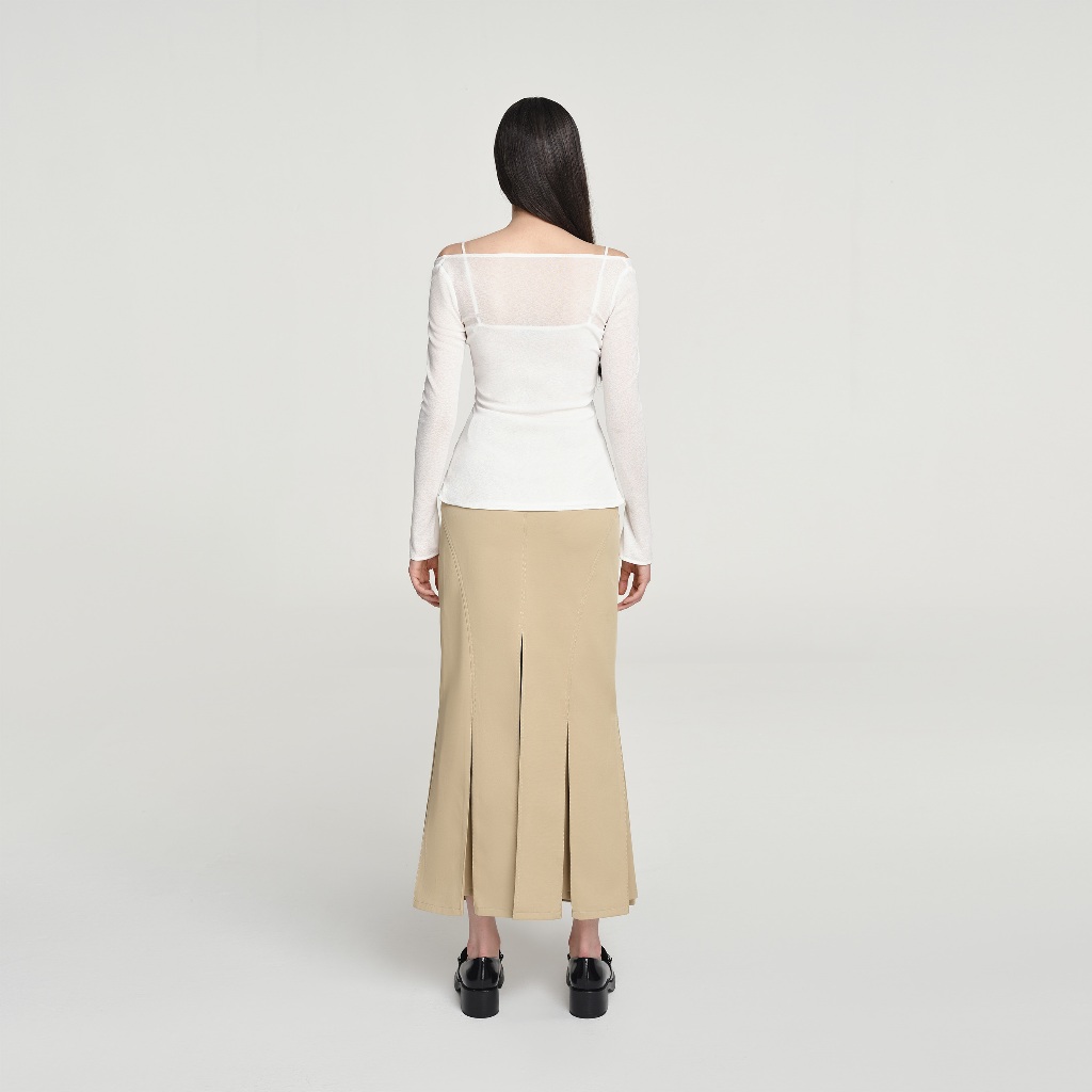 Ảnh DEAR JOSÉ - Chân váy dài vải chino be - Origami 1