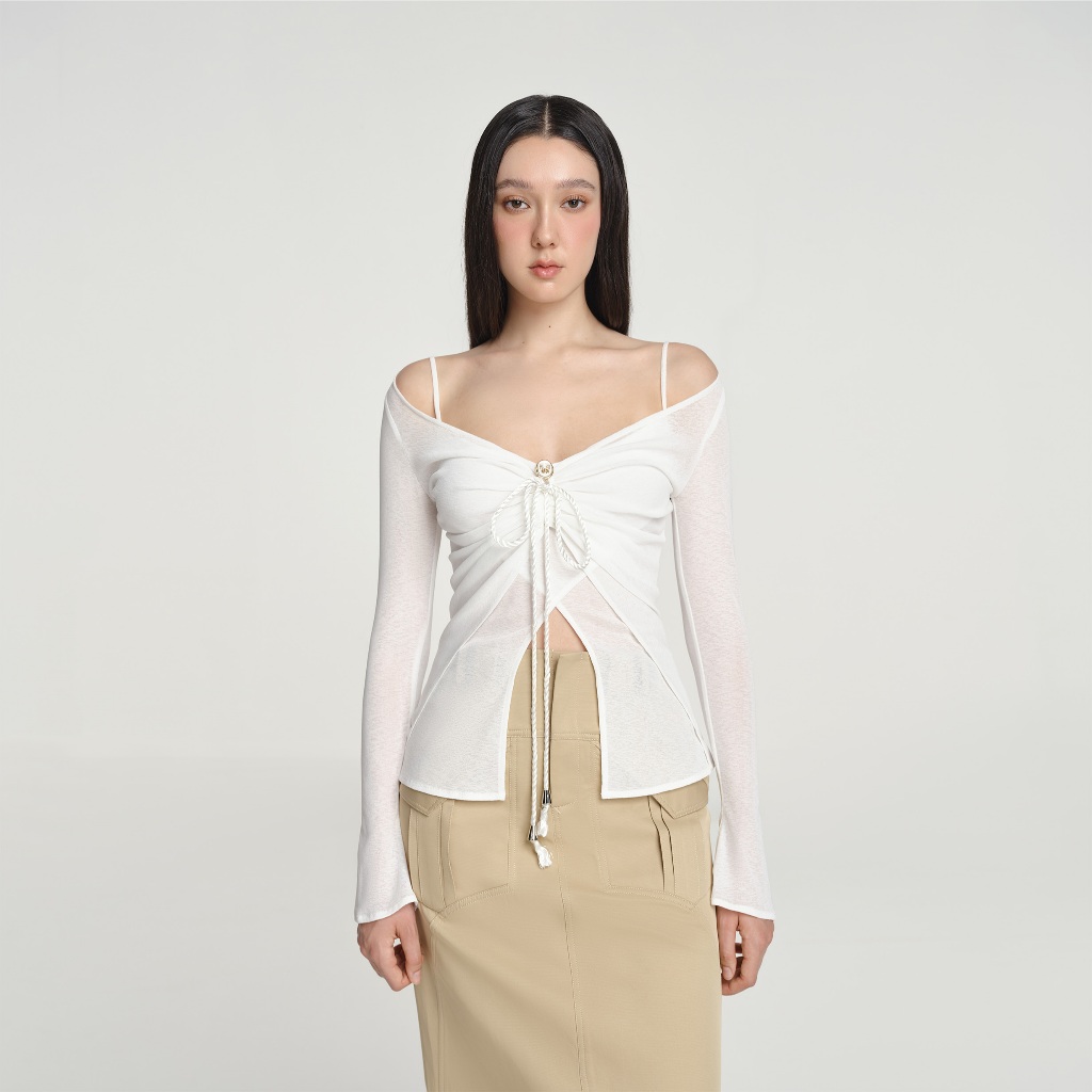 Ảnh DEAR JOSÉ - Chân váy dài vải chino be - Origami 2