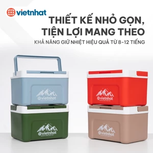Phích mini 2.3L, Phích đá giữ nhiệt mùa hè tiện dụng, Phích vuông thái Việt Nhật 3932, Phích đá giữ nhiệt đến 8h
