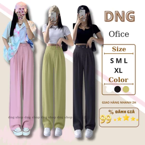 QUẦN Suông Ống Rộng NỮ ĐẸp LỆCH KHUY CẠP CAO,QUẦN Tây Âu Dài ỐNG ĐỨNG Dáng 2 Cúc CHẤT RUBY Cao Cấp