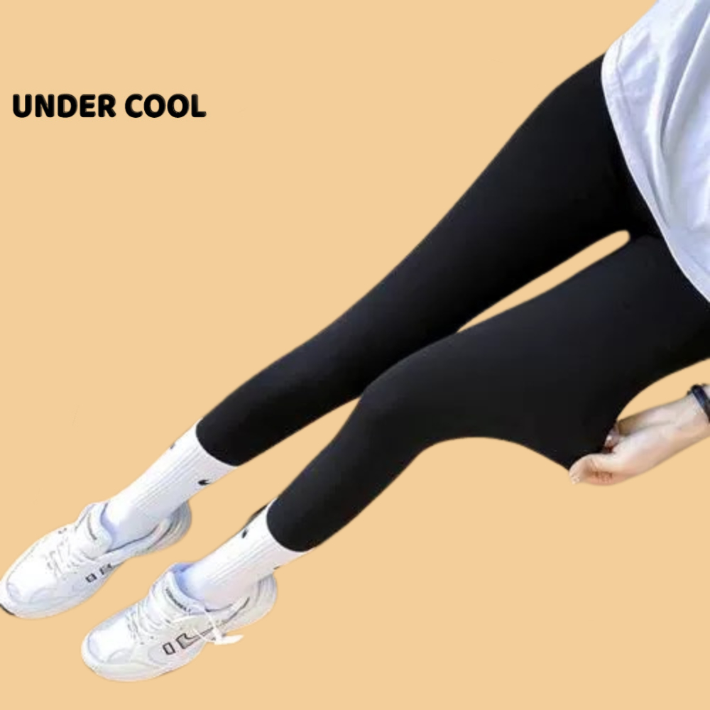 Quần Legging Cạp Cao UNDERCOOL 5D Nâng Mông Tập Gym Yoga Màu Đen QD21