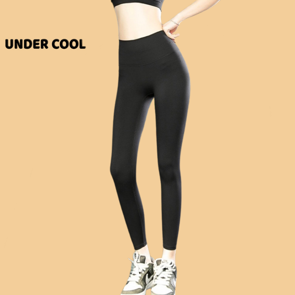 Quần Legging Cạp Cao UNDERCOOL 5D Nâng Mông Tập Gym Yoga Màu Đen QD21