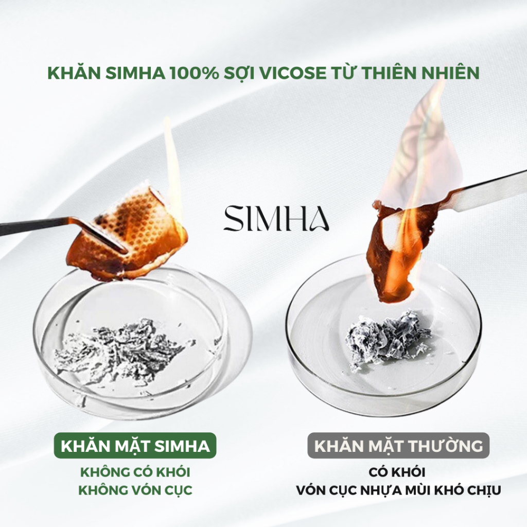 Khăn vải khô đa năng lau cho bé SIMHA  lau mặt cho bé bịch lớn 186 tờ dày dai mềm mịn thấm hút tốt
