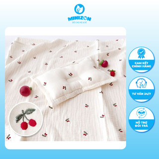 Chăn xô thêu Hàn Quốc 100*100, Chăn Xô 6 Lớp Hàn Quốc Thêu Hình Siêu Mềm Mịn