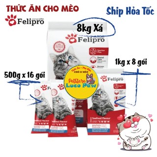 Thức ăn hạt Felipro [ 8kg ] Hải sản,Cá Ngừ Gold giàu dinh dưỡng dành cho Mèo mọi lứa tuổi, Thái Lan_