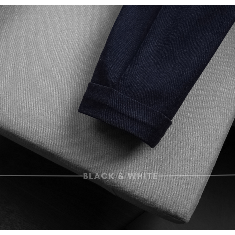 Sidetab 2 Cúc Xanh Navy, Độc Quyền Black & White