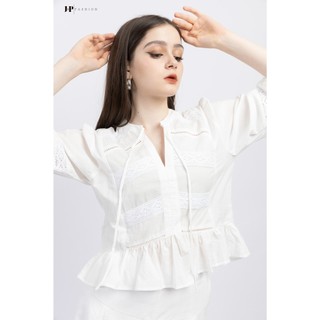 Áo Sơ Mi Baby Doll JP FASHION Chất Liệu Kate Vải Mát, Thấm Mồ Hôi, áo babydoll tay bồng dáng xòe dễ thương 10609730