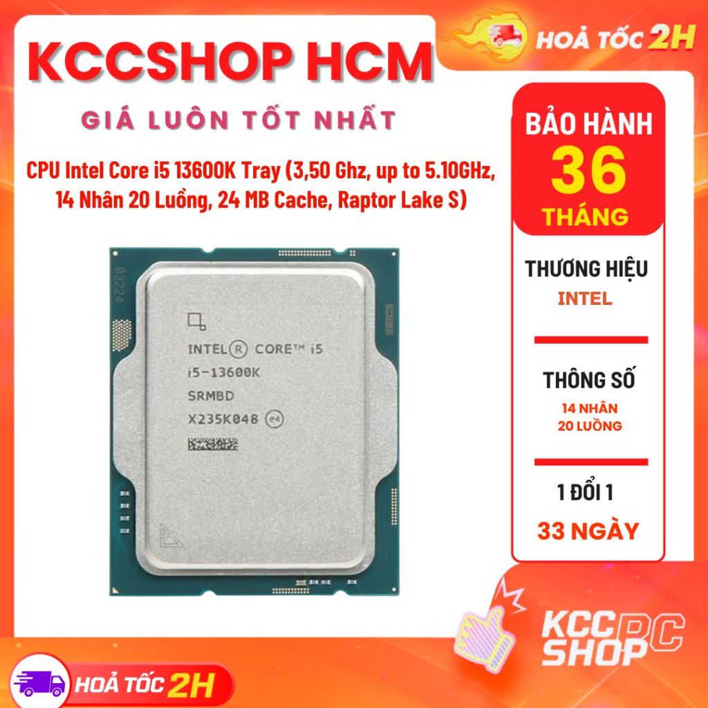 CPU Intel Core i5 13600K tray, I5 13600K box, i5 13600KF tray 14 nhân ...