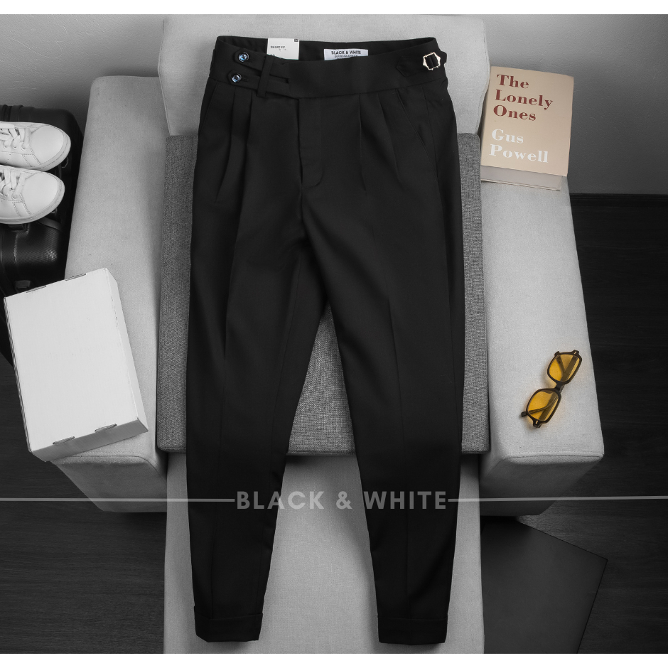 Sidetab Cạp Cao 2 Khuy , Độc Quyền nhà Black & White