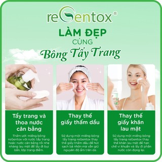 [COMBO 2] Bông Tẩy Trang SẠCH SÂU reGentox Túi Zip 720 Miếng Và 120 Miếng Công Nghệ Diamond Sạch Sâu Cho Da Make Up