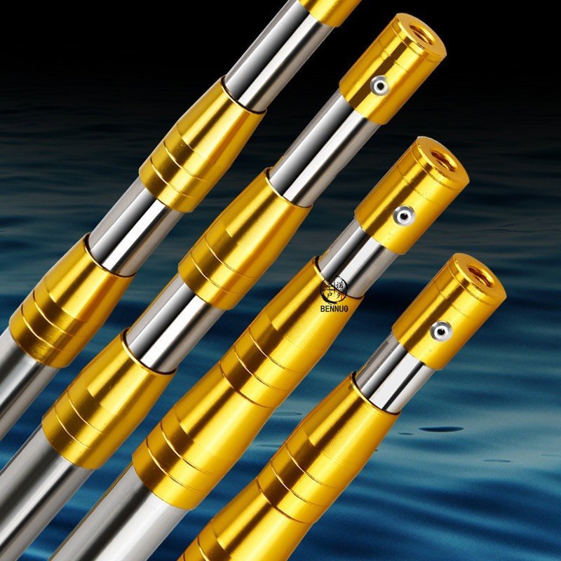 [Rẻ]Sào rút Inox khoá vàng đa năng 2m1 2m5 3m 4m 5m 6m 7m 9m. treo lồng ...