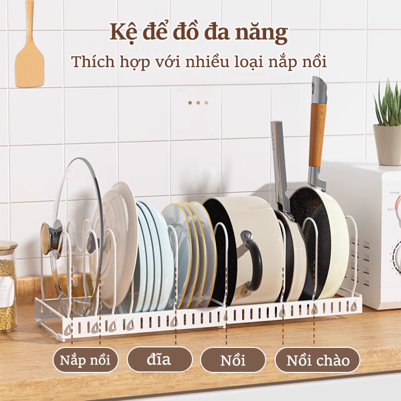 Lifinity Kệ Để Nồi Thép Carbon Điều Chỉnh Được Chiều Dài-Kệ Nhà Bếp Đa Năng Tiện Dụng
