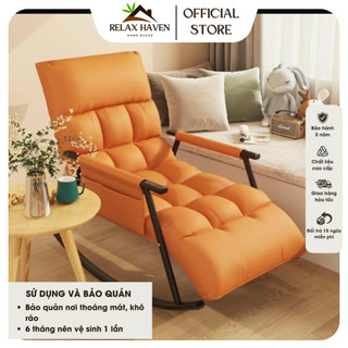 Ghế bập bênh lười thư giãn Relax Haven điều chỉnh 5 cấp độ, ghế bập bênh nệm sofa êm ái nhiều màu sắc/HCM