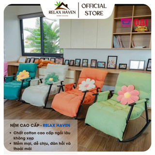 Ghế bập bênh lười thư giãn Relax Haven điều chỉnh 5 cấp độ, ghế bập bênh nệm sofa êm ái nhiều màu sắc/HCM