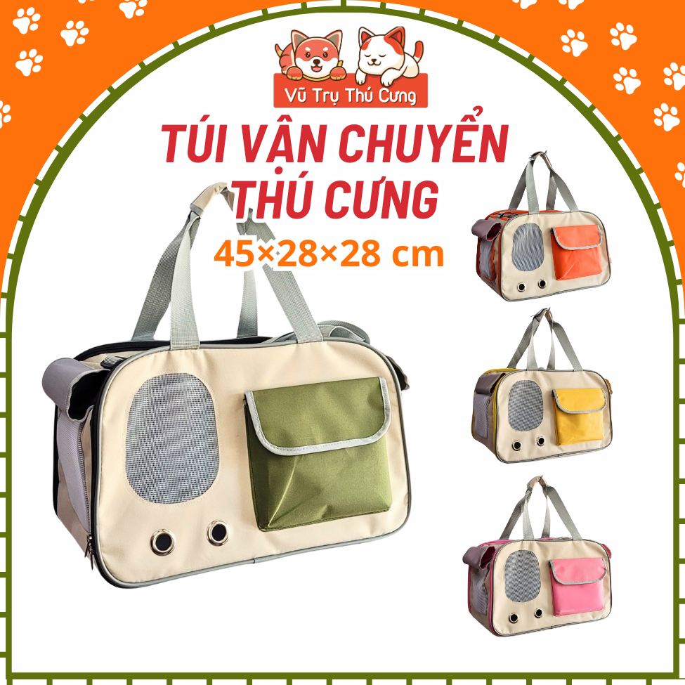Túi Vận Chuyển Thú Cưng Size 45x28x28cm Gấp Gọn Tiện Lợi
