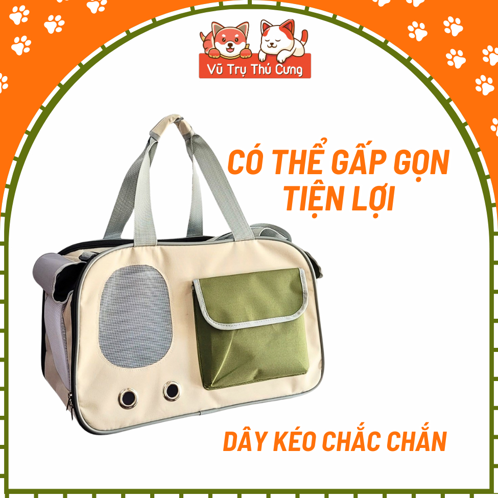 Túi Vận Chuyển Thú Cưng Size 45x28x28cm Gấp Gọn Tiện Lợi