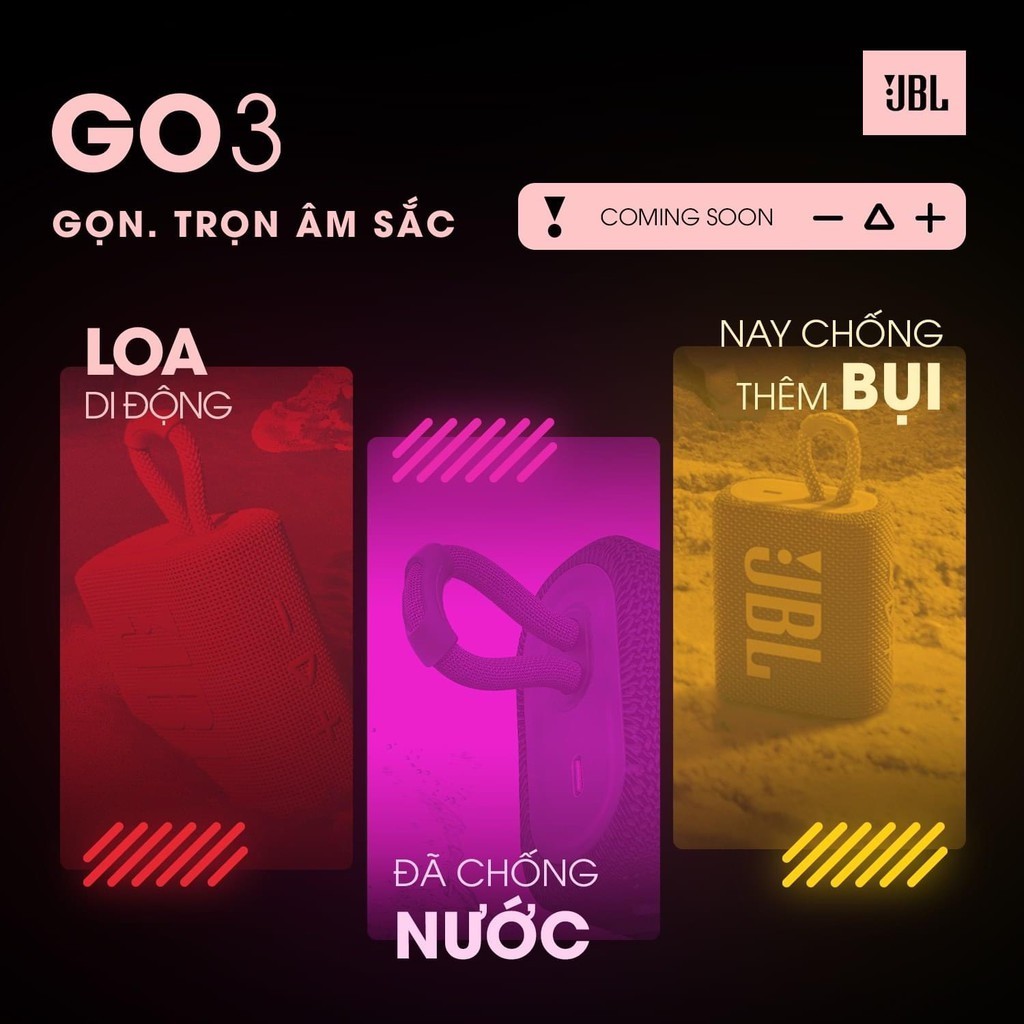 Loa Bluetooth JBL Go3, Loa Di Động Thiết Kế Trẻ Trung Tiện Lợi Chống ...