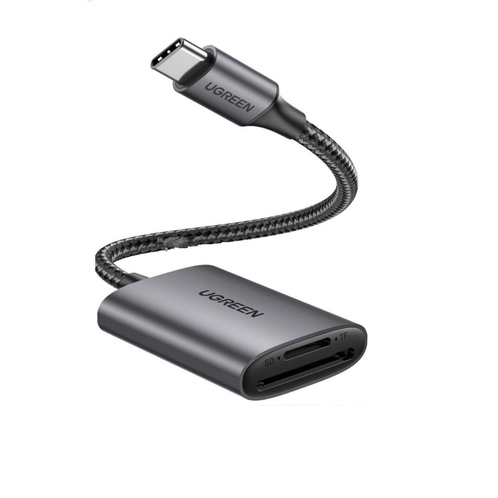 Đầu đọc thẻ SD/TF chuẩn USB Type-C Ugreen 80888 (Vỏ nhôm - hỗ trợ thẻ ...