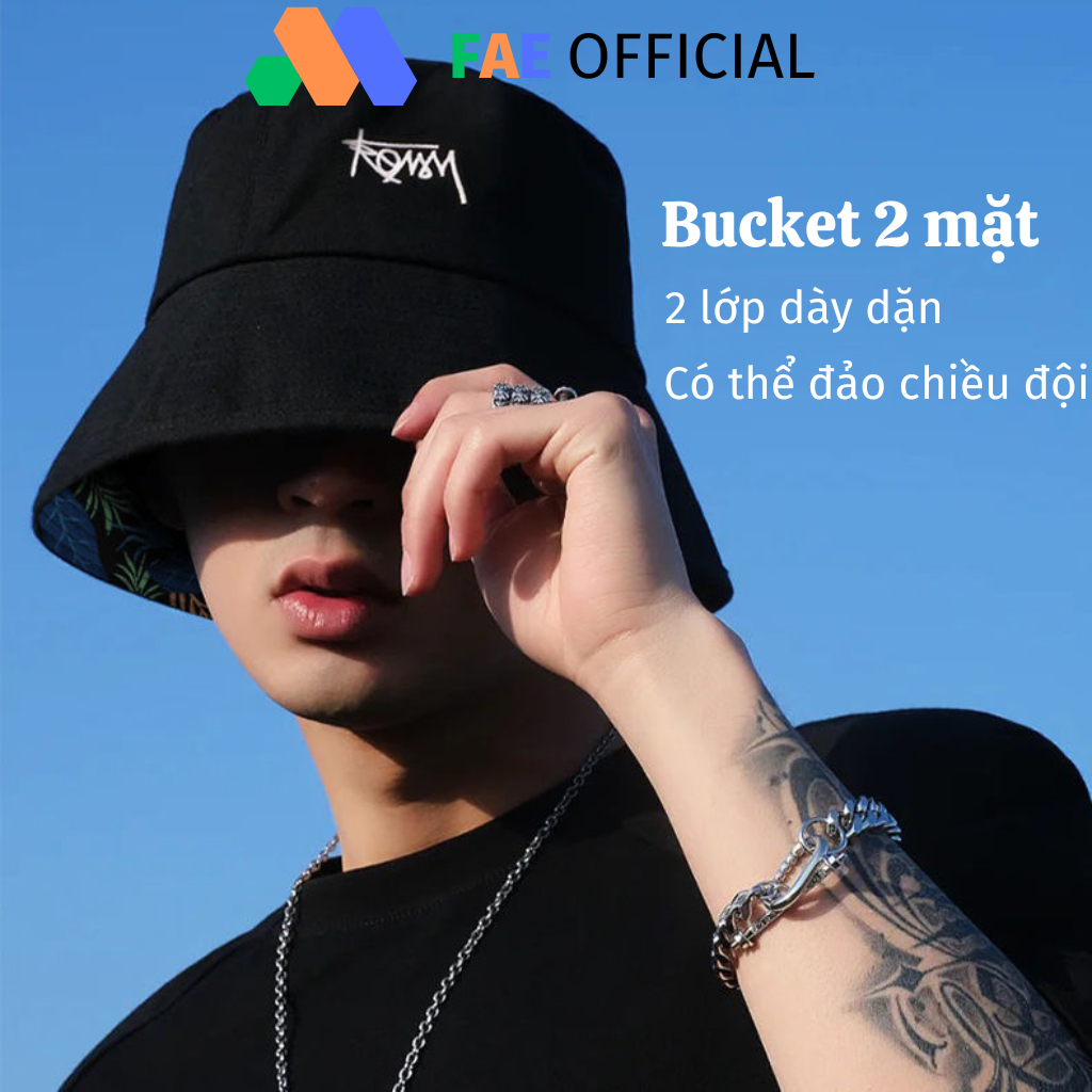 Mũ bucket FAE OFFICIAL tai bèo họa tiết chất vải kaki dày dặn chống ...