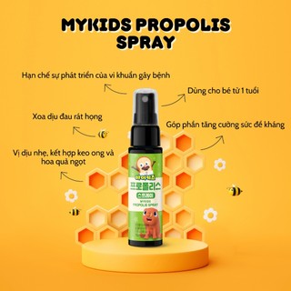 Xịt họng keo ong vị ngọt dịu DAESANG WELLIFE MYKIDS PROPOLIS SPRAY 30ML cho bé từ 1 tuổi