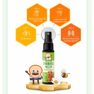 Xịt họng keo ong vị ngọt dịu DAESANG WELLIFE MYKIDS PROPOLIS SPRAY 30ML cho bé từ 1 tuổi