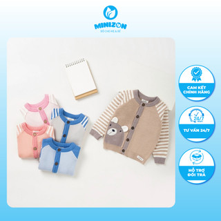 Áo len Momma cúc giữa phối viền siêu xinh cho bé | Minizon Kids
