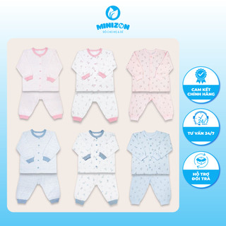 Bộ Quần Áo Dài Tay Miomio Cho Bé Sơ Sinh Mẫu Mới Cao Cấp (Bán Lẻ) | Minizon Kids