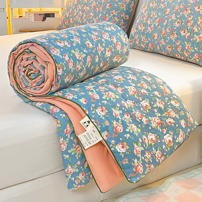 Ảnh Chăn hè đũi sơ đậu nành bodecor kích thước 2mx2m3 nhập khẩu, Mền hè đũi cotton chất liệu mềm mại thoáng mát mẫu mới 2024 2