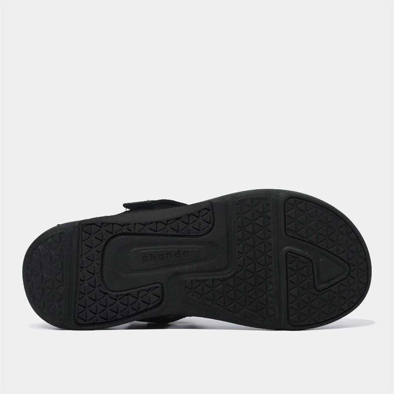 Ảnh Giày Sandals Nam Nữ SHONDO F7 Racing Thời Trang Cao Cấp, Êm Chân Quai Liền Full Đen F7R1110 3